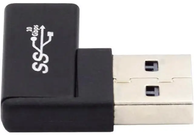 Main image of USB-C Type C Female to USB 3.0 A Male Data Adapter Flat Horizontal 90 Degree Right Angled for Laptop Desktop