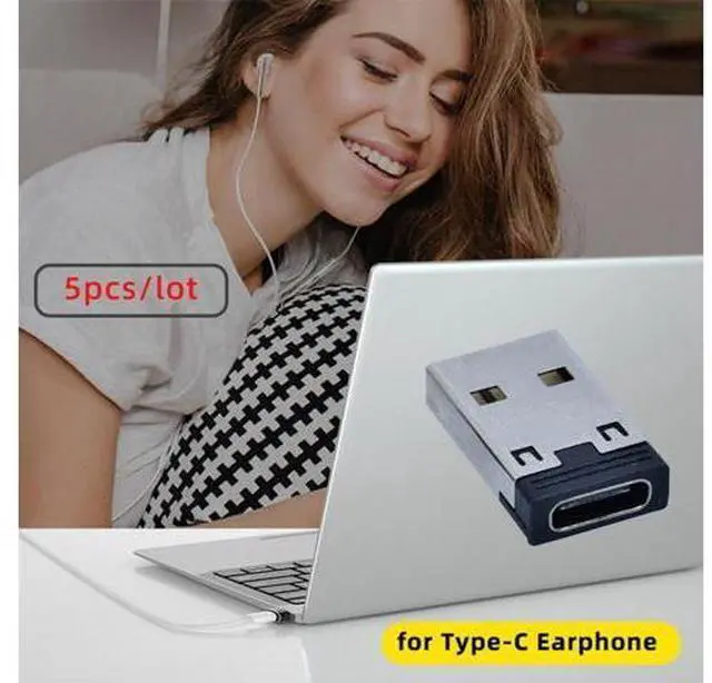 Alt view image 7 of 7 - 5pcs/lot USB-C Type C Female to USB 2.0 A Male 480Mbps Data Power Adapter for Laptop Tablet Phone