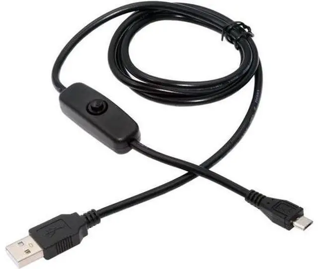 Main image of Micro USB2.0 to Type-A Cable with On Off Power Switch Button Micro 5Pin for DC 5V Desk Lamp Fan Camera