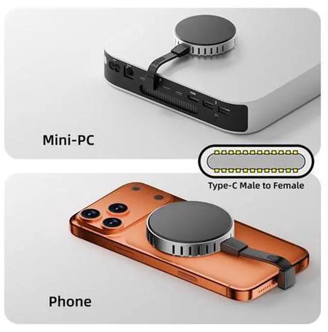 Alt view image 6 of 7 - 240W USB5.0 80Gbps FPC Flat Slim USB Type C Extension Cable Male to Female Up Angled 90 Degree 16K 8K 60Hz 5K 51MM
