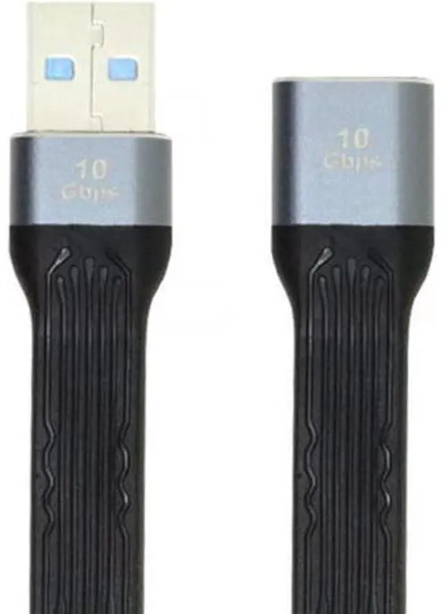 Alt view image 7 of 7 - 10Gbps USB 3.1 Type A Female to USB3.0 Type A Male Extension Flat Slim FPC Data Cable 13cm for Laptop & Desktop