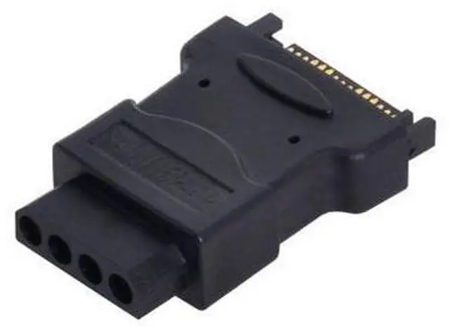 Main image of SATA to IDE 4pin Power Adapter 15Pin SATA Male to Molex IDE 4Pin Female Cable Adapter