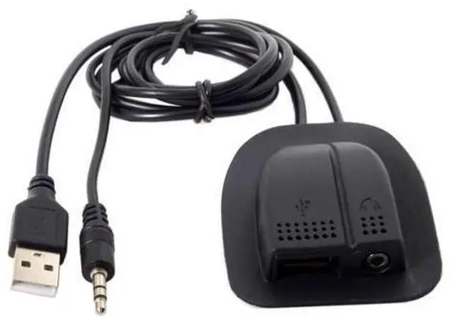 Main image of USB 2.0 Type A/Audio 3.5mm Male to Female Backpack Charge Data Extension Cable for Outdoor Travel Camping