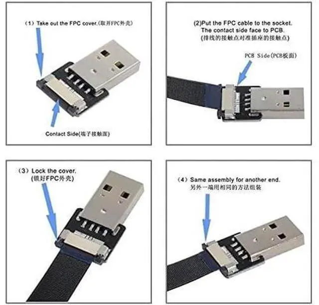 Alt view image 2 of 2 - USB 2.0 Type-A Male to Female Extension Data Flat Slim FPC Cable for FPV & Disk & Scanner & Printer 200CM