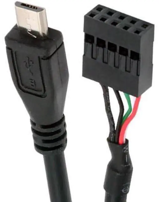 Main image of USB 2.0 Motherboard 9pin 10pin Header to Micro USB 5Pin Cable 50cm for Mini Monitor Sensor Panel Camera
