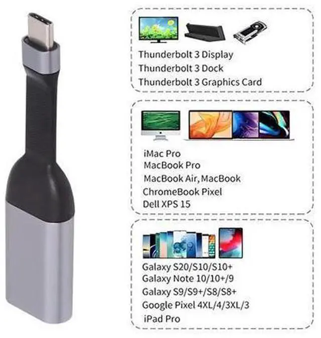 Alt view image 6 of 7 - USB C to Mini Displayport Short Cable Support 4K@60HZ 1440P@60HZ 1080P@60HZ Compatible with Thunderbolt3/4
