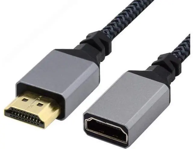Main image of HDMI 1.4 Type A Male to A Female Extension Cable Straight Connector 90 Degree Support HDTV 4K 60hz 3D
