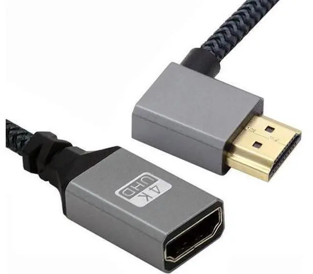 Main image of HDMI 1.4 Type A Male to A Female Extension Cable Right Angled 90 Degree Support HDTV 4K 60hz 3D