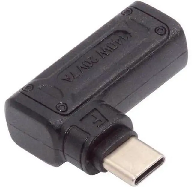 Main image of 140W 100W DC Jack 5.5x2.5mm Input to USB-C Type-C Angled 90 Degree Power Plug Charge Adapter for Laptop Phone