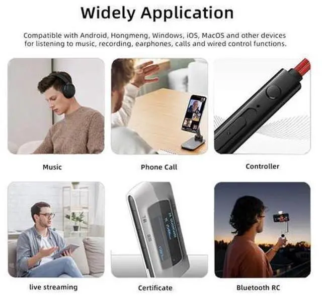 Alt view image 5 of 7 - 2pcs/lot Type-C USB-C Female to 3.5mm Male & Female Audio AUX & MIC Sound Card 16bit 48kHz Adapter Compatible with Laptop Tablet Phone