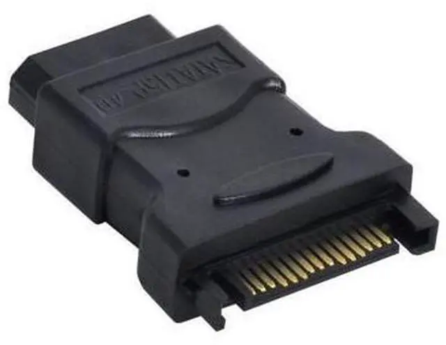 Alt view image 4 of 7 - SATA to IDE 4pin Power Adapter 15Pin SATA Male to Molex IDE 4Pin Female Cable Adapter