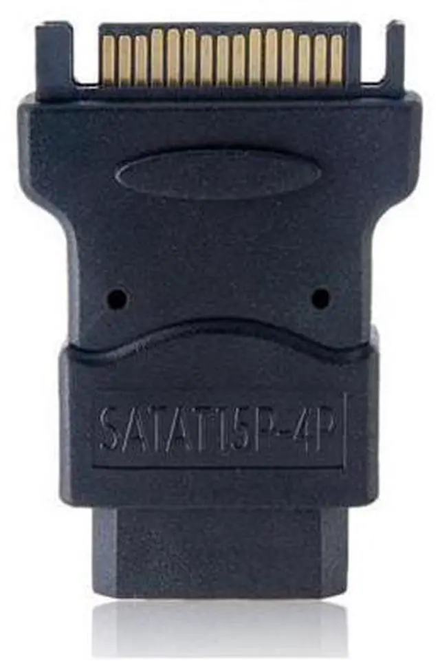 Alt view image 5 of 7 - SATA to IDE 4pin Power Adapter 15Pin SATA Male to Molex IDE 4Pin Female Cable Adapter