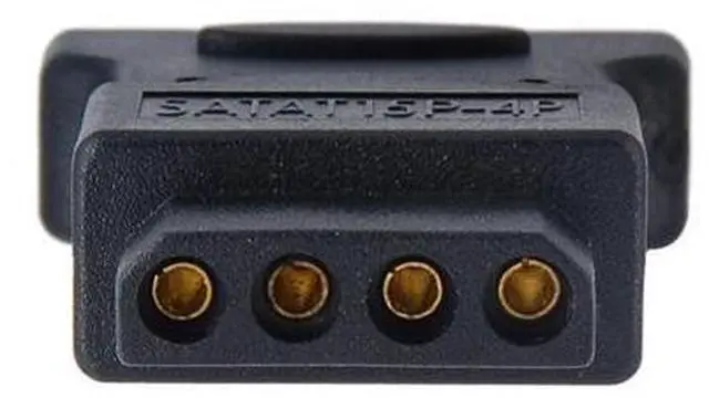 Alt view image 6 of 7 - SATA to IDE 4pin Power Adapter 15Pin SATA Male to Molex IDE 4Pin Female Cable Adapter