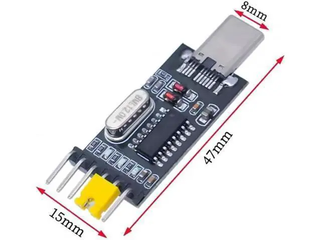Alt view image 7 of 7 - USB-C Type-C Male to TTL Converter UART STC Module Serial Programmer CH340G CH340 3.3V 5V Adapter Replace PL-2303