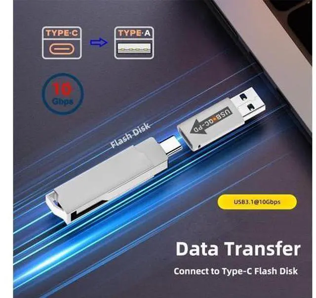 Alt view image 2 of 7 - 2pcs/lot USB 2.0 A Male QC to PD USB-C Type C Female 5Gbps Data Power Adapter for Laptop Tablet Phone