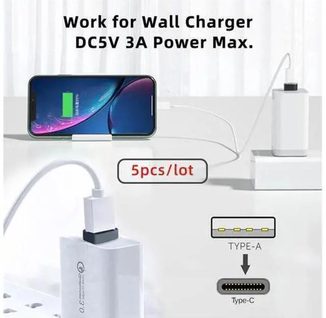 Alt view image 6 of 7 - 5pcs/lot USB-C Type C Female to USB 2.0 A Male 480Mbps Data Power Adapter for Laptop Tablet Phone