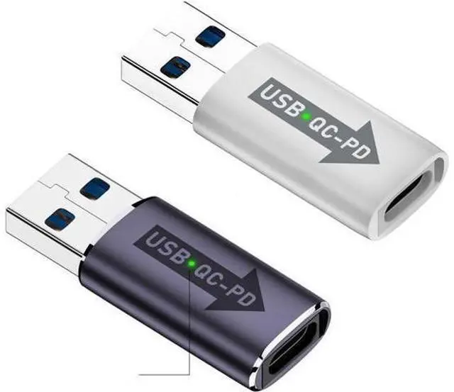 Main image of USB 3.0 QC Power to PD USB C Device 5Gbps Data Power Adapter for Laptop Tablet Phone 2Pcs/Set
