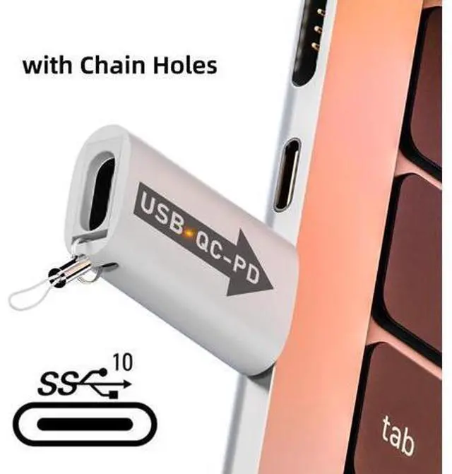 Alt view image 4 of 7 - USB 3.0 QC Power to PD USB C Device 5Gbps Data Power Adapter for Laptop Tablet Phone 2Pcs/Set
