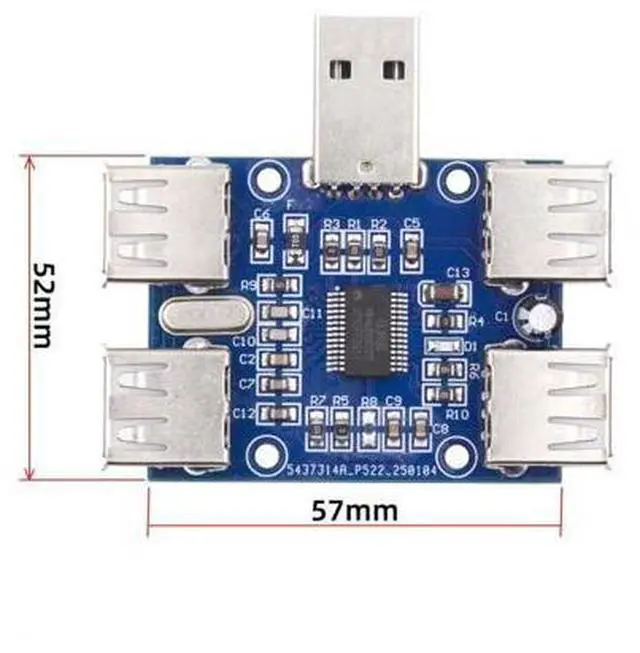 Alt view image 3 of 7 - 4 Port USB 2.0 HUB,USB A 1 to 4 USB 2.0 Splitter Port Multiplier Expansion Adapter for Laptop/Flash Drive/Keyborad/Mouse