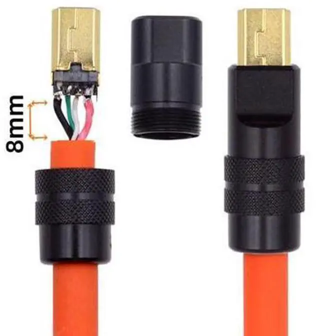 Alt view image 4 of 7 - Mini USB DIY Connector Aluminum Alloy Mini USB 2.0 5Pin Male Plug Port Repair Replacement Solder Adapter for OD 4.0-6.0mm Cable