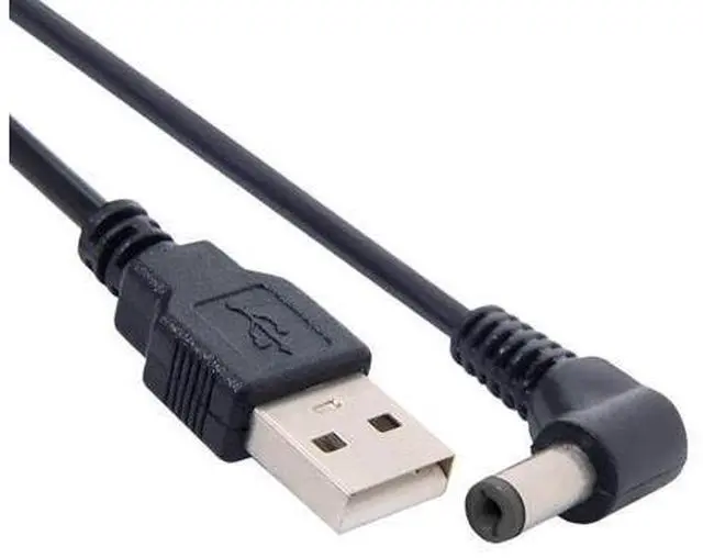 Alt view image 3 of 7 - USB 2.0 Type A Male to 5.5 x 2.5mm DC 5V Power Plug Barrel Connector Charge Cable 80cm