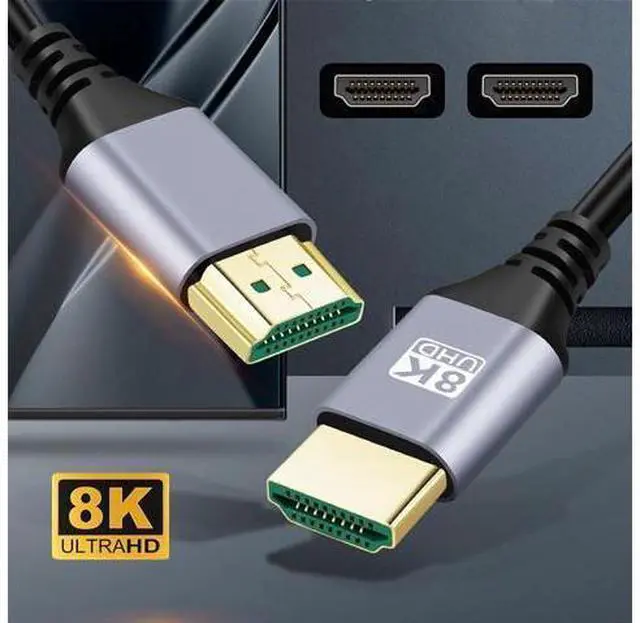 Alt view image 3 of 7 - HDMI 2.1 Ultra Thin HDTV Cable 8K 4K Hyper Super Flexible Slim Cord High Speed Type-A Male to Male for Computer HDTV 50CM