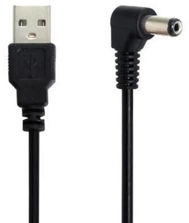 Alt view image 3 of 7 - USB 2.0 Type A Male to Right Angled 90 Degree 5.5 x 2.1mm DC 5V Power Plug Barrel Connector Charge Cable 100cm
