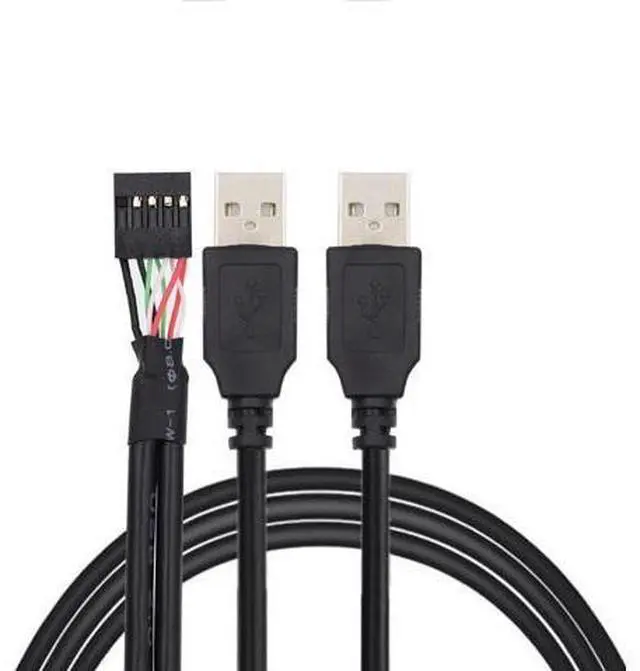 Alt view image 6 of 7 - Motherboard 9Pin 10Pin Female Housing to Dual USB 2.0 Male Type-A Cable 50cm