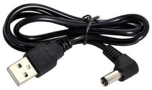 Alt view image 4 of 7 - USB 2.0 Type A Male to Right Angled 90 Degree 5.5 x 2.1mm DC 5V Power Plug Barrel Connector Charge Cable 100cm