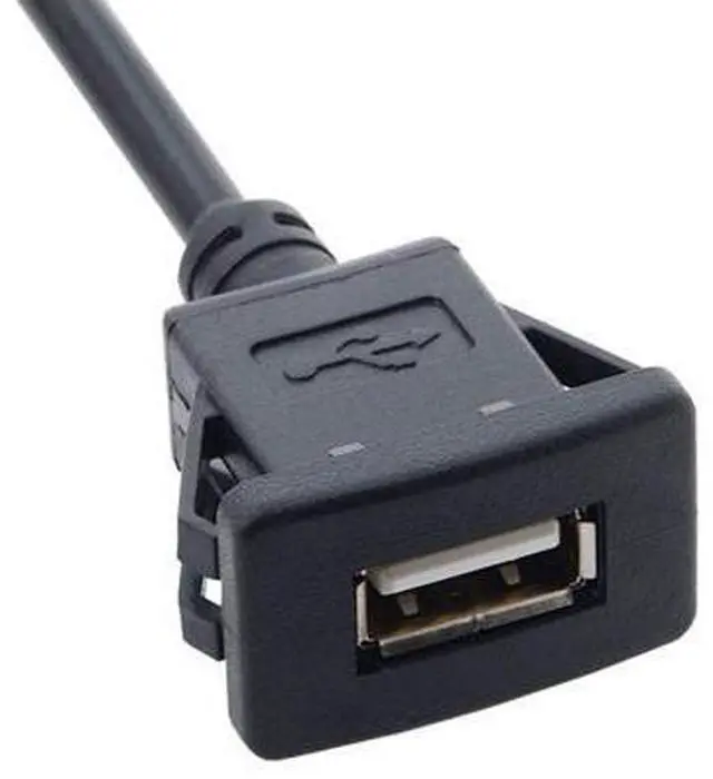 Alt view image 7 of 7 - USB 2.0 Flush Mount Male to Female Extension Cable for Car Dashboard Panel Mount Waterproof Dustproof