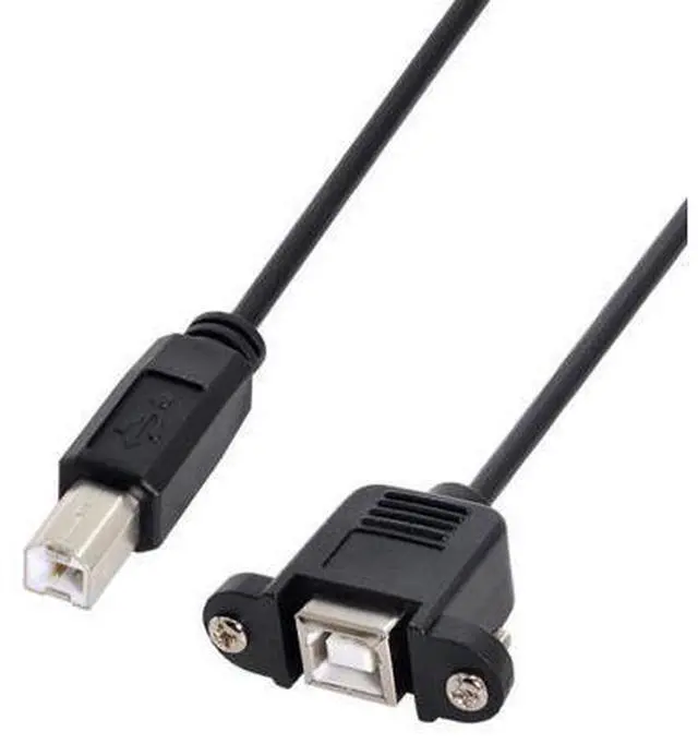 Main image of USB 2.0 Type B Printer Scanner Hard Disk Extension Data Cable with Screws for Panel Mount 50cm