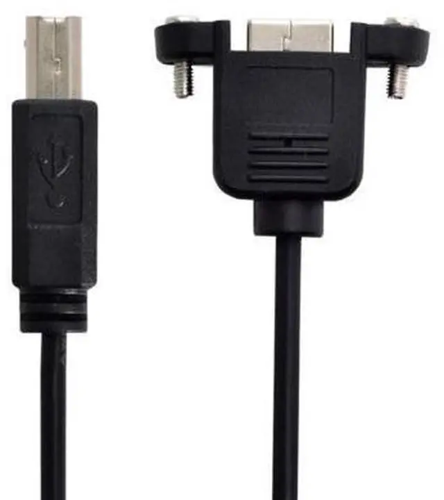 Alt view image 4 of 6 - USB 2.0 Type B Printer Scanner Hard Disk Extension Data Cable with Screws for Panel Mount 50cm