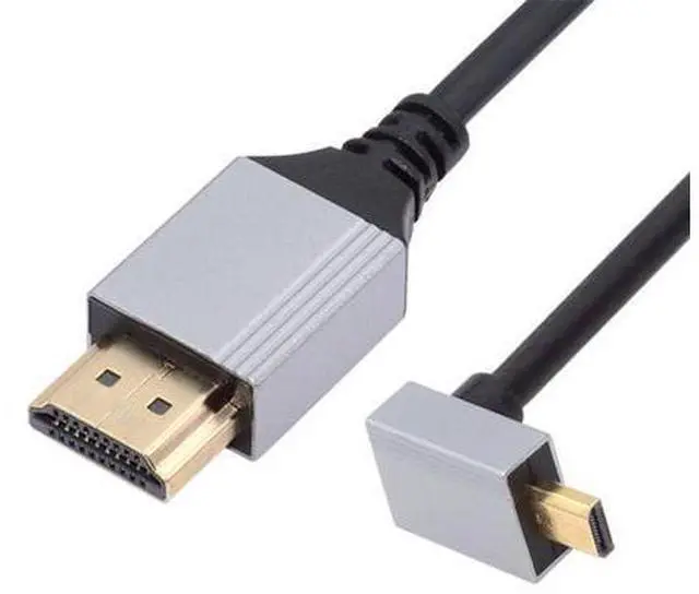 Main image of 90 Degree Up Angled Micro HDMI 2.1 Ultra Thin HDTV Cable 8K 4K Hyper Super Flexible Slim Cord Type-A to Type-D for Camera HDTV 50cm