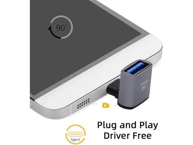 Alt view image 2 of 7 - Up Down Angled USB-C Type-C to USB 3.0 Female OTG Adapter 90 Degree for Laptop Tablet Phone