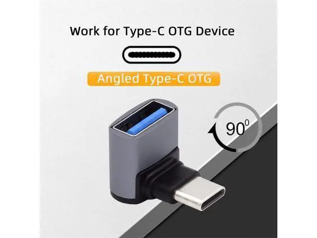 Alt view image 4 of 7 - Up Down Angled USB-C Type-C to USB 3.0 Female OTG Adapter 90 Degree for Laptop Tablet Phone