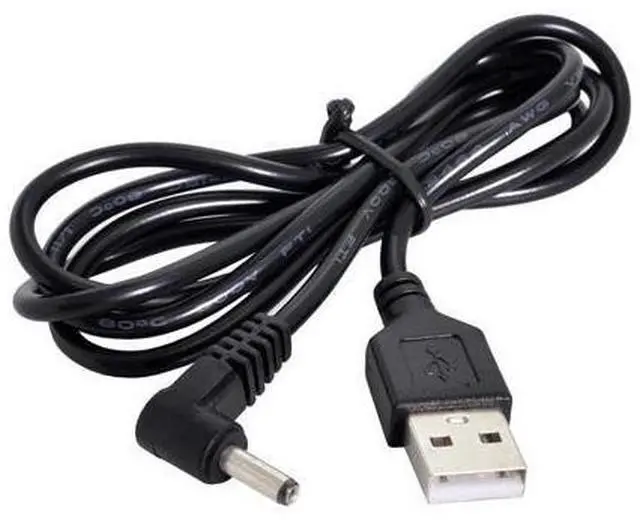 Alt view image 2 of 7 - CY USB 2.0 Male to 3.5mm 1.35mm DC Power Plug Barrel 5v Right Angled 90 Degree Cable 100cm