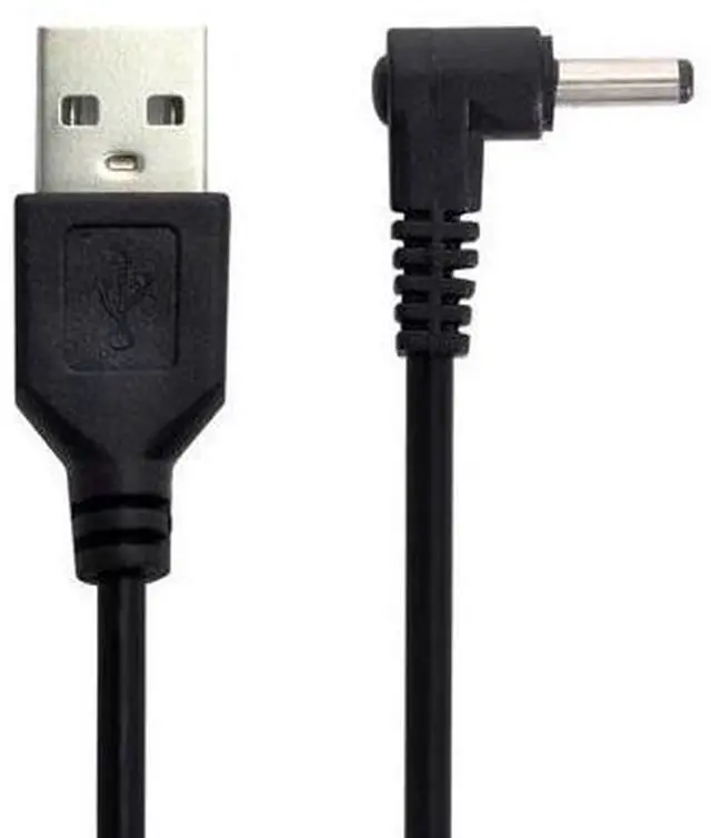 Alt view image 3 of 7 - CY USB 2.0 Male to 3.5mm 1.35mm DC Power Plug Barrel 5v Right Angled 90 Degree Cable 100cm