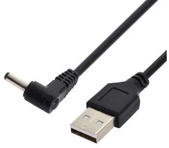 Alt view image 6 of 7 - CY USB 2.0 Male to 3.5mm 1.35mm DC Power Plug Barrel 5v Right Angled 90 Degree Cable 100cm