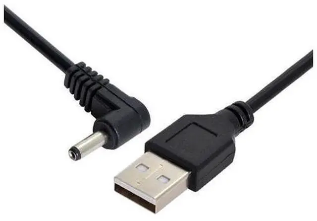 Alt view image 7 of 7 - CY USB 2.0 Male to 3.5mm 1.35mm DC Power Plug Barrel 5v Right Angled 90 Degree Cable 100cm