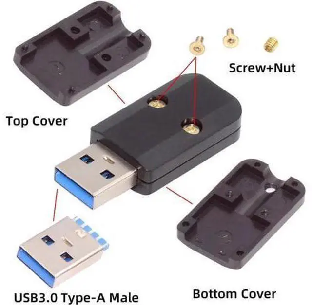 Alt view image 7 of 7 - USB 3.0 Type-A Female Socket Receptacle Connector Solder Type with Aluminum Alloy Shell Customization for 6.0mm Cable
