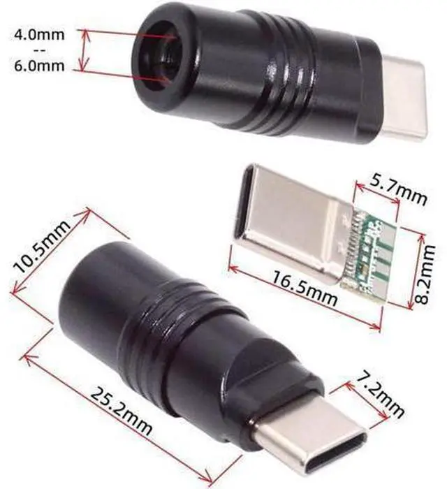Alt view image 7 of 7 - USB 3.1 Type-C Male Plug Connector Solder Type with Aluminum Alloy Shell Black Customization for 4.0mm~6.0mm Cable