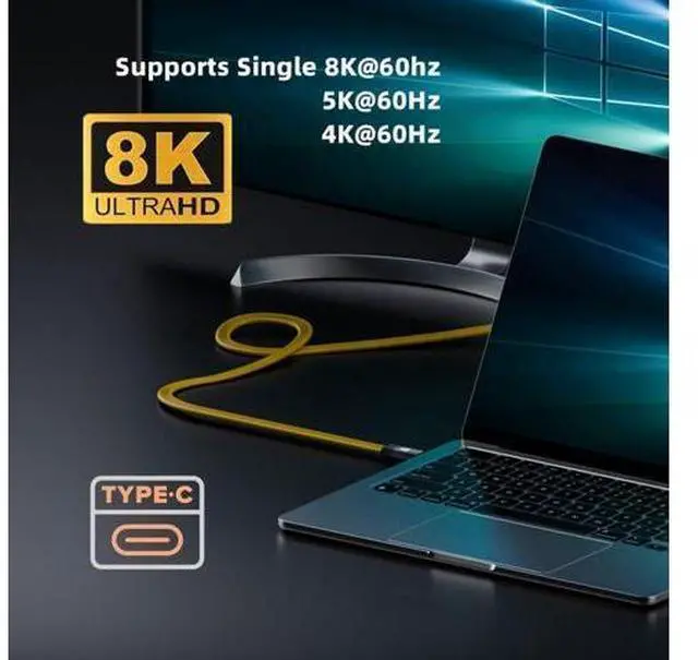Alt view image 2 of 7 - USB C Flat Extension Cable,USB 3.2 Type C Male to Female Extension Cable Support 20Gbps Data Transfer PD 100W Fast Charging and 8K@60Hz Video 1.64FT/0.5M