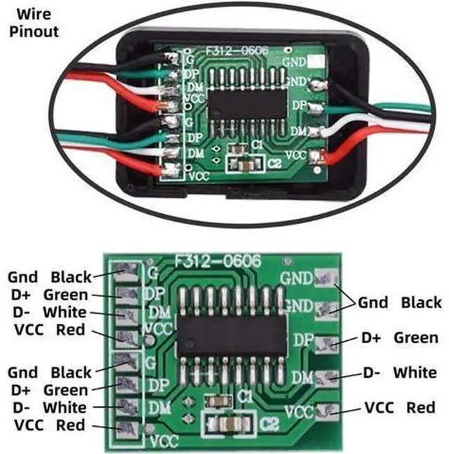 Alt view image 6 of 7 - PCBA for USB2.0 Ports HUB USB 1 to 2 Splitter with SR Cover for DIY OEM Parts & 3.0mm Cable