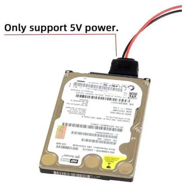Alt view image 6 of 7 - DC 5V Dual USB to SATA 15Pin Power Cable for 2.5 inch SATA HDD SSD Disk Driver 5V 2A Max