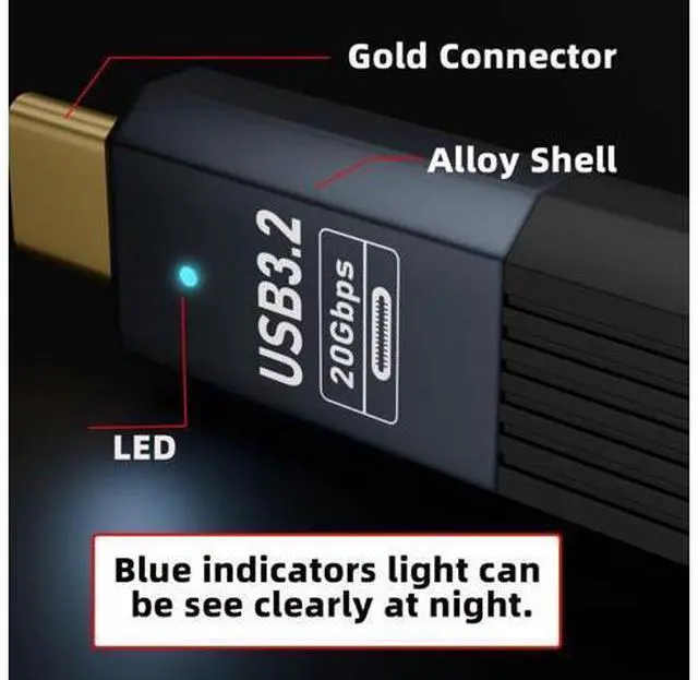 Alt view image 6 of 7 - USB C Flat Extension Cable,USB 3.2 Type C Male to Female Extension Cable Support 20Gbps Data Transfer PD 100W Fast Charging and 8K@60Hz Video 1.64FT/0.5M
