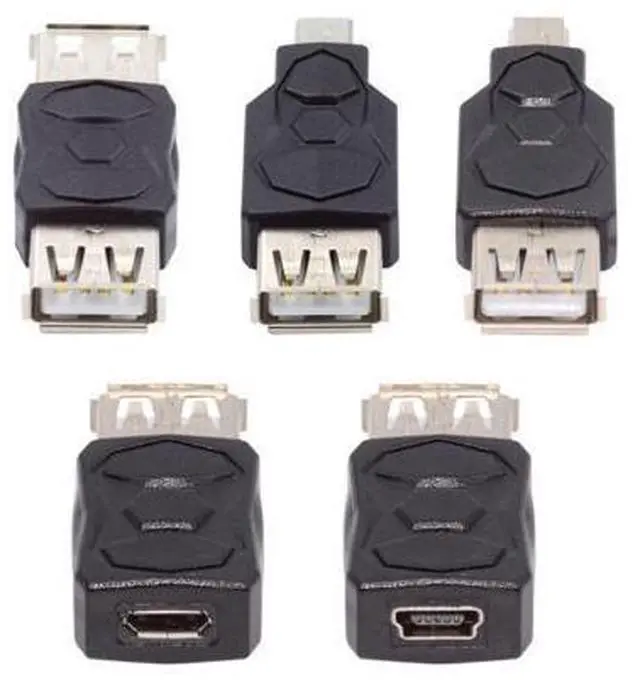 Alt view image 4 of 7 - 5 Pack USB 2.0 Connector Micro USB Mini USB 5Pin to USB 2.0 OTG Data Charge Converter Adapter