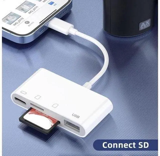 Alt view image 5 of 7 - 4 in 1 USB C to USB 2.0 TF Micro SD SDXC SDHC Card Reader Adapter 480Mbps Compatible with PD 27W for Laptop Tablet Phone