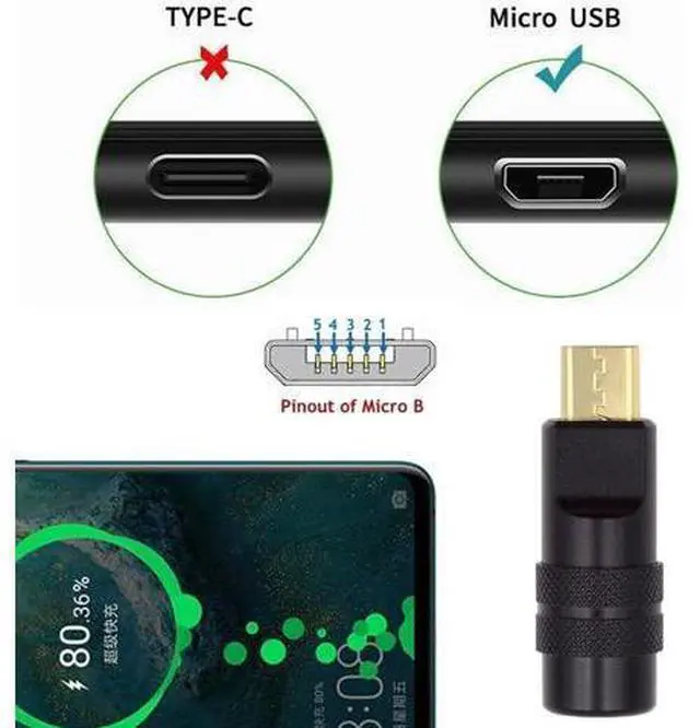 Alt view image 5 of 6 - Micro USB2.0 5Pin Male Plug Connector Solder Type with Aluminum Alloy Shell Black Customization for 4.0mm~6.0mm Cable