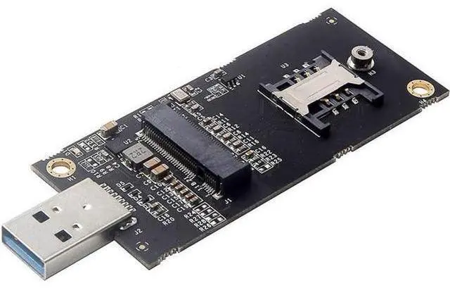 Main image of M.2 Key-B WWAN to USB 3.0 Adapter Riser Card w SIM Slot for 3G/4G/5G LTE Wireless Module Modem Card