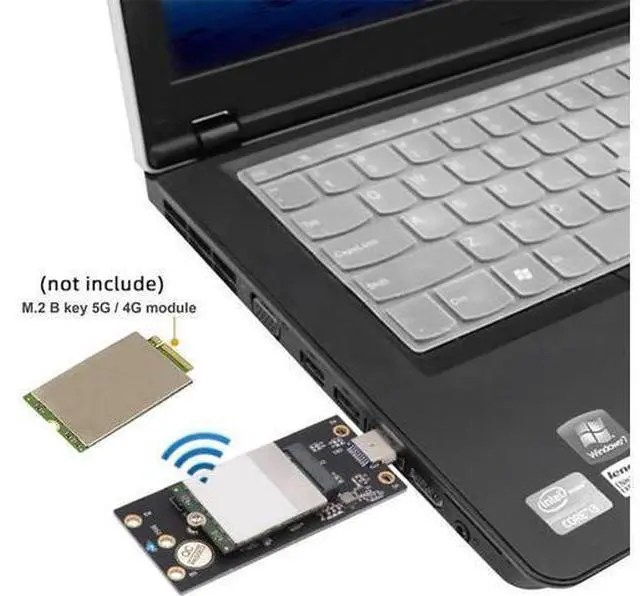 Alt view image 5 of 7 - M.2 Key-B WWAN to USB 3.0 Adapter Riser Card w SIM Slot for 3G/4G/5G LTE Wireless Module Modem Card